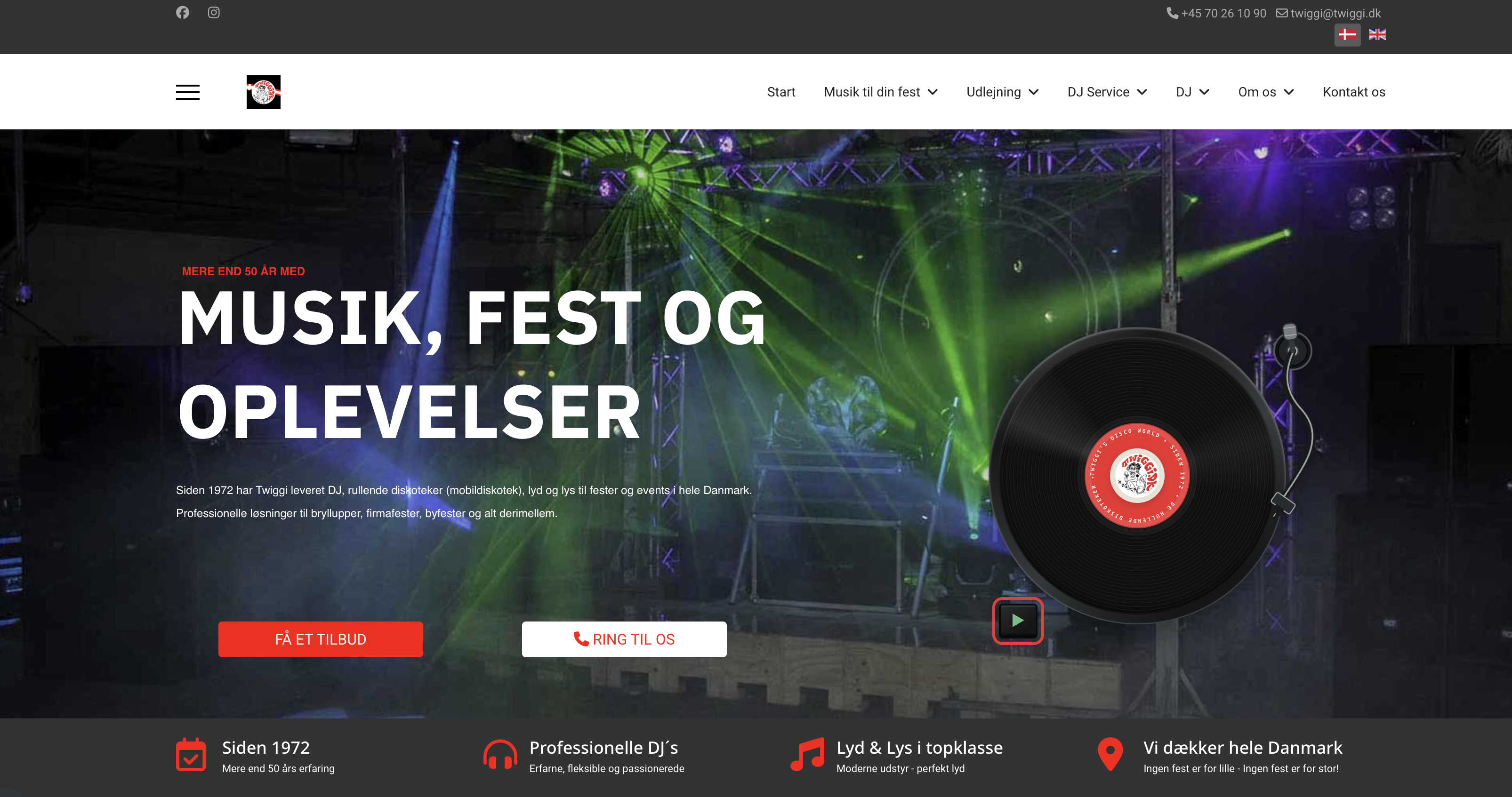 Twiggi Vinyl Player – Disco World på din hjemmeside
